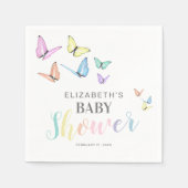 Serviette En Papier Baby shower des papillons (Devant)