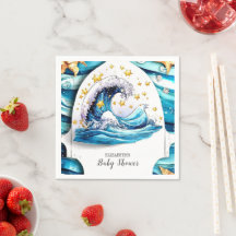 Baby shower des vagues marines