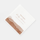Serviette En Papier Baby shower désert minimal Boho Terracotta Ombre (Coin)