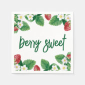 Serviette En Papier Baby shower d'été aux fraises (Devant)