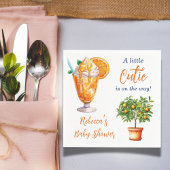 Serviette En Papier Baby shower d'été Little Cutie Orange Citrus