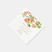 Serviette En Papier Baby shower d'été Sweet Little Peach (Coin)