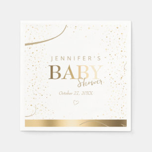 Serviette En Papier Baby shower d'étincelle d'or