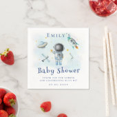 Serviette En Papier Baby shower d'étoiles pour bébé astronaute spatial (En situation)