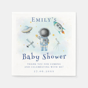 Serviette En Papier Baby shower d'étoiles pour bébé astronaute spatial