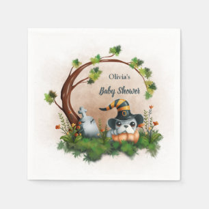 Serviette En Papier Baby shower d'Halloween Chien-Chien-Chien Mignonne