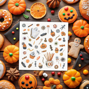 Serviette En Papier Baby shower d'Halloween de Little Boo