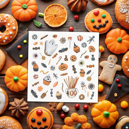 Serviette En Papier Baby shower d'Halloween de Little Boo