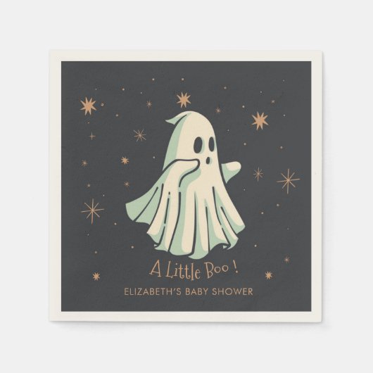 Serviette En Papier Baby shower d'Halloween fantôme (Devant)