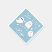 Serviette En Papier Baby shower d'Halloween Ghost Boo Blue Boy (Coin)