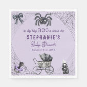 Serviette En Papier Baby shower d'Halloween Little Boo Itsy Bitsy Spid (Devant)