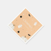 Serviette En Papier Baby shower d'Halloween orange (Coin)