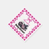 Serviette En Papier Baby shower d'Halloween rose (Coin)