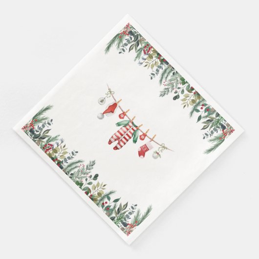 Serviette En Papier Baby shower d'hiver (Coin)