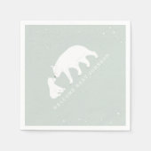 Serviette En Papier Baby shower d'hiver bleu pour bébé maman (Devant)