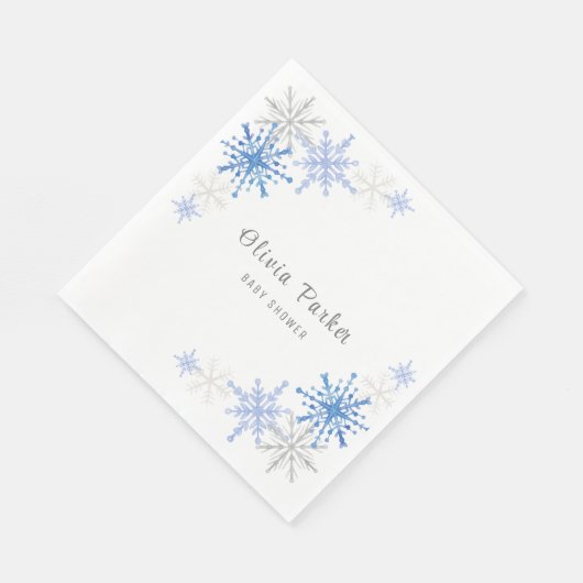 Serviette En Papier Baby shower d'hiver de Flèches d'aquarelle simple (Coin)