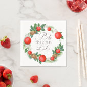 Serviette En Papier Baby shower d'hiver de la couronne de Noël à l'ext (En situation)