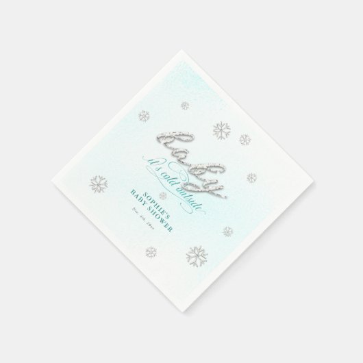 Serviette En Papier Baby shower d'hiver de la Parties scintillant en p (Coin)