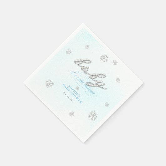 Serviette En Papier Baby shower d'hiver de la Parties scintillant en p (Coin)