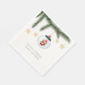 Serviette En Papier Baby shower d'hiver de l'ours en peluche neutre (Coin)