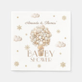 Serviette En Papier Baby shower d'hiver de l'ours en peluche Neutre se (Devant)