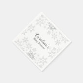 Serviette En Papier Baby shower d'hiver  gris Parties scintillant d'ar (Coin)