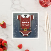 Serviette En Papier Baby shower d'hiver Little Père Noël (En situation)