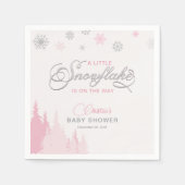 Serviette En Papier Baby shower d'hiver Little Snowflake Naples (Devant)