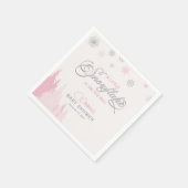 Serviette En Papier Baby shower d'hiver Little Snowflake Naples (Coin)