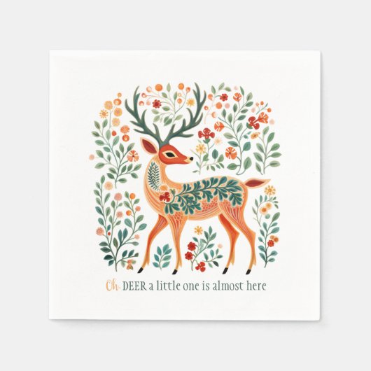 Serviette En Papier Baby shower d'hiver Noël (Devant)