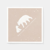 Serviette En Papier Baby shower d'hiver rose pour bébé maman (Devant)