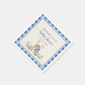 Serviette En Papier Baby shower d'hiver Russe En vichy Teddy Bear (Coin)