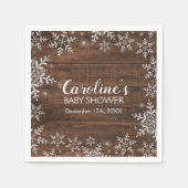 Serviette En Papier Baby shower d'hiver rustique Parties scintillant S (Devant)