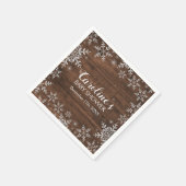 Serviette En Papier Baby shower d'hiver rustique Parties scintillant S (Coin)