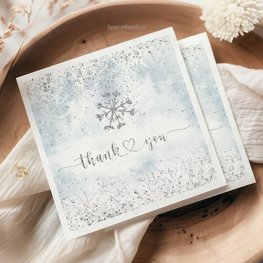 Serviette En Papier Baby shower d'hiver Snowflake