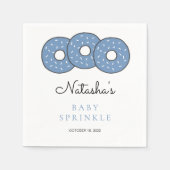 Serviette En Papier Baby shower d'illustration des beignets bleus (Devant)