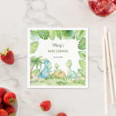 Serviette En Papier Baby shower Dinosaur (En situation)