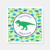 Serviette En Papier Baby shower Dinosaur (Devant)