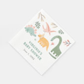 Serviette En Papier Baby shower Dinosaur (Coin)