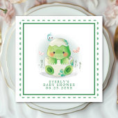 Serviette En Papier Baby shower Dinosaur Oeuf Aquarelle