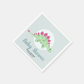 Serviette En Papier Baby shower Dinosaure Bleu Soigné (Coin)