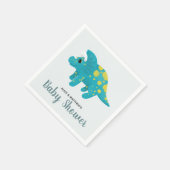 Serviette En Papier Baby shower Dinosaure de la Jungle Bleue (Coin)
