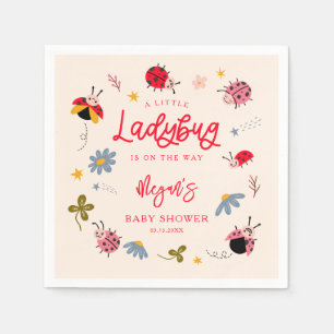 Serviette En Papier Baby shower d'insectes de Little Ladybug