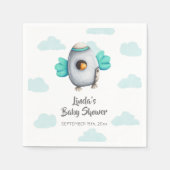 Serviette En Papier Baby shower d'oiseaux aux roquettes mignonnes (Devant)