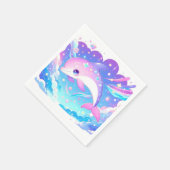 Serviette En Papier Baby shower Dolphin Majestic (Coin)