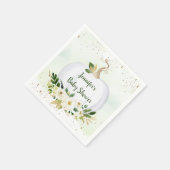 Serviette En Papier Baby shower d'or petit Citrouille (Coin)