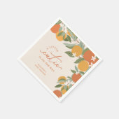 Serviette En Papier Baby shower d'Oranges de Citrus Little Cutie (Coin)