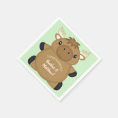 Serviette En Papier Baby shower d'orignal (Coin)