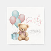 Serviette En Papier Baby shower d'ours en peluche (Devant)