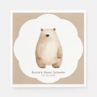 Baby shower d'ours en peluche d'attente neutre